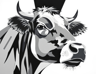 Bild-Nr: 12904764 Kuhportrait KI Erstellt von: XYRIUS