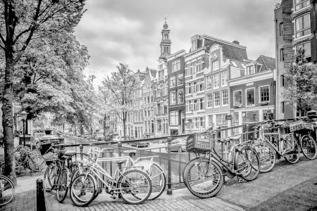 Bild-Nr: 12929172 AMSTERDAM Bloemgracht schwarz-weiß  Erstellt von: Melanie Viola