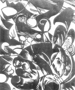 Bild-Nr: 30005850 F.Marc / Creation I / Woodcut / 1914 Erstellt von: Marc, Franz