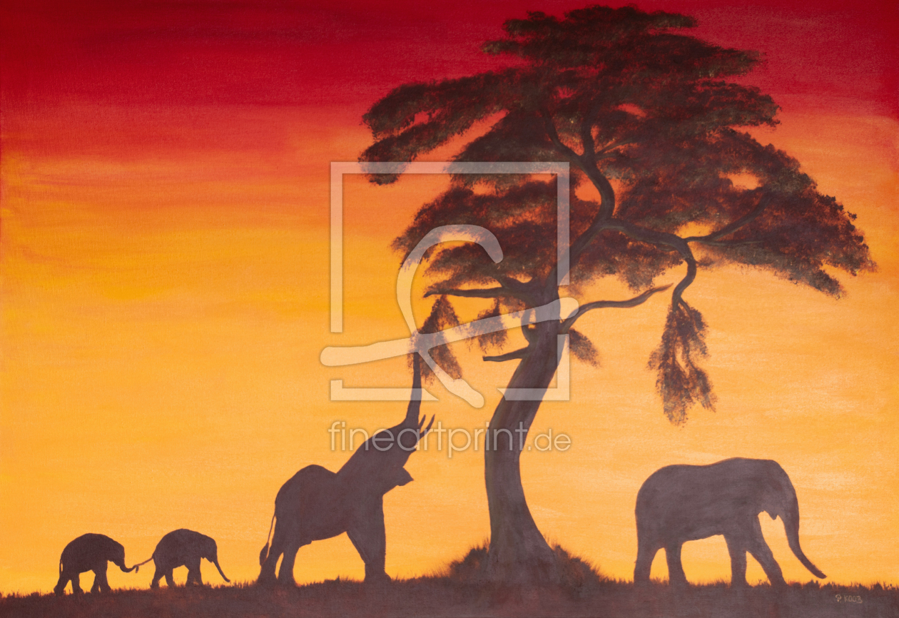 Sonnenuntergang in Afrika als Poster drucken lassen