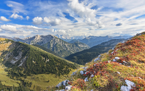 Bild-Nr: 12044580 Panorama Ammergauer Alpen mit Zugspitzblick Erstellt von: Andreas Föll
