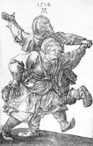 Bild-Nr: 30004318 Dürer / Dancing Peasant Couple / 1514 Erstellt von: Dürer, Albrecht