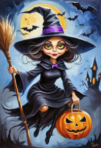 Bild-Nr: 12848859 Halloweenchen fliegend KI Erstellt von: XYRIUS