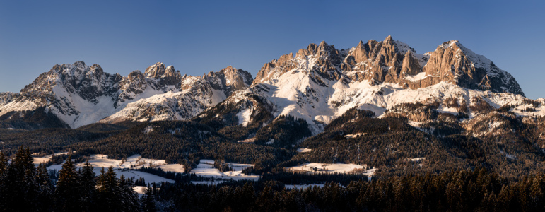 Bild-Nr: 12164933 Wilder Kaiser Panorama bei Sonnenuntergang Winter Erstellt von: MarcoMartycz
