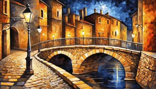 Bild-Nr: 12846598 Abend in der Altstadt KI Erstellt von: XYRIUS