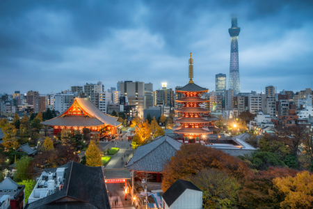 Bild-Nr: 12895253 Senso-ji Tempel und Tokyo Skytree bei Nacht Erstellt von: eyetronic