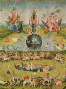 Bild-Nr: 31000090 The Garden of Earthly Delights: Allegory of Luxury, central panel of triptych, c Erstellt von: Bosch, Hieronymus