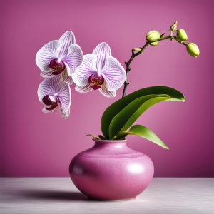 Bild-Nr: 12841294 Orchideenzweig in Vase Erstellt von: XYRIUS