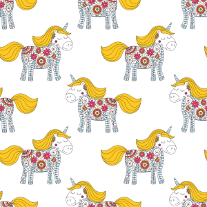 Bild-Nr: 9014429 Flowerpower Einhorn Erstellt von: patterndesigns-com