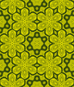 Bild-Nr: 9015521 Floral in Sechsecken Erstellt von: patterndesigns-com