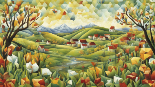 Bild-Nr: 12841292 Bergdorf Ki Erstellt von: XYRIUS