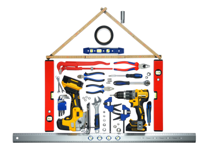 Bild-Nr: 12876293 Werkzeuge in der Form eines Hauses  Erstellt von: Smileus