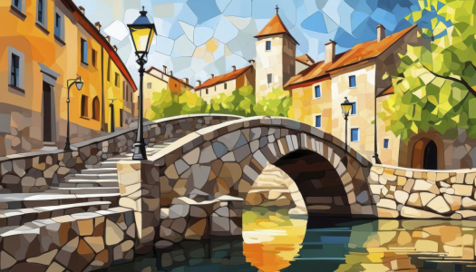 Bild-Nr: 12915124 Steinbrücke KI Erstellt von: XYRIUS