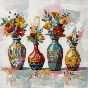 Bild-Nr: 12933299 Vasen mit Blumen KI Erstellt von: XYRIUS