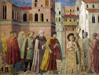 Bild-Nr: 30002272 B.Gozzoli / Francis renounces.... Erstellt von: Gozzoli, Bennozzo