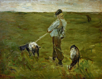 Bild-Nr: 30005012 M.Liebermann, Junge mit Ziegen Erstellt von: Liebermann, Max