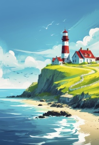 Bild-Nr: 12837084 leuchtturm am Felsen KI Erstellt von: XYRIUS