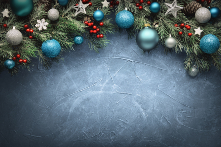 Bild-Nr: 12847218 Weihnachtlicher Hintergrund in kühlen Blautönen Erstellt von: Smileus